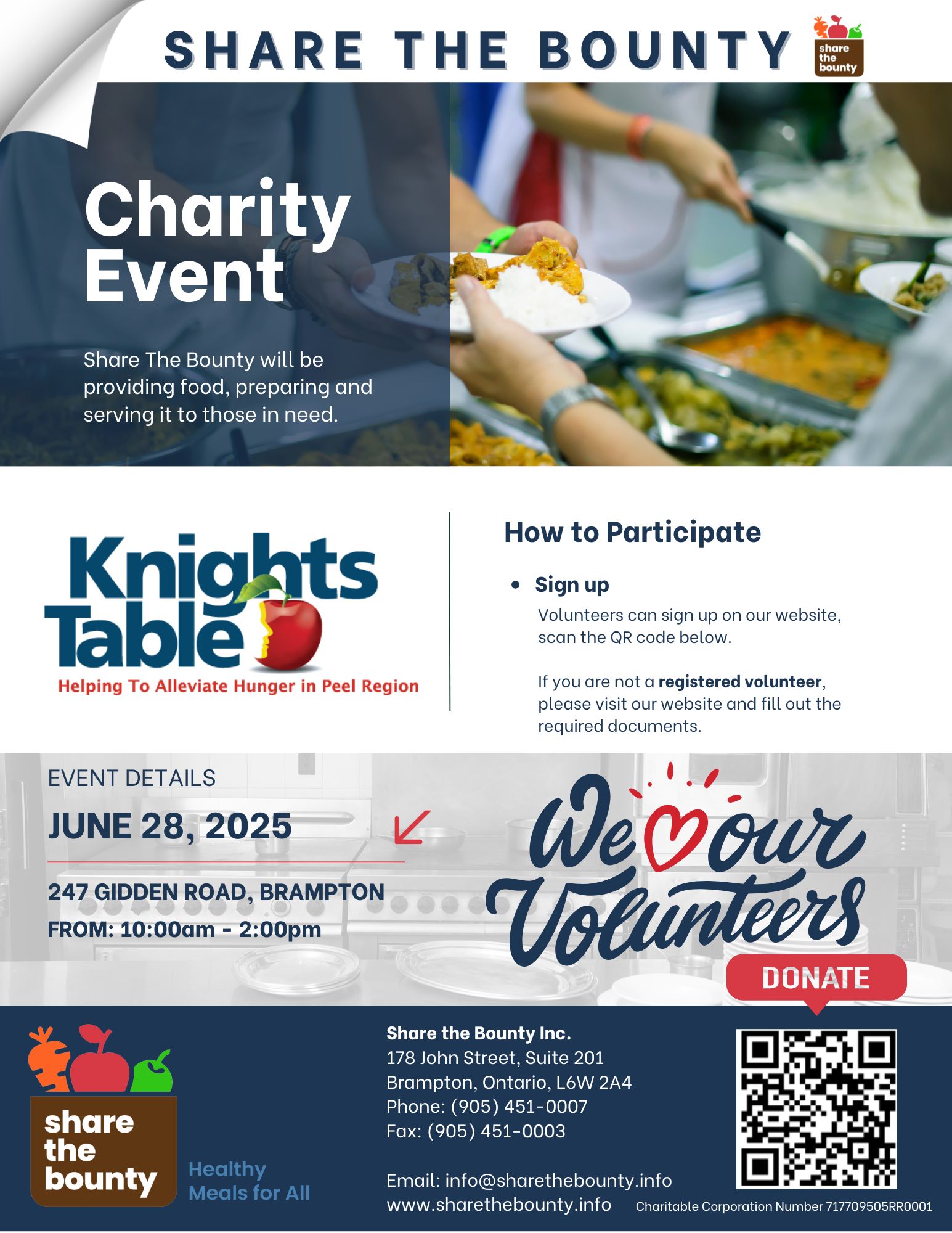 Providing Meals at the Knights Table