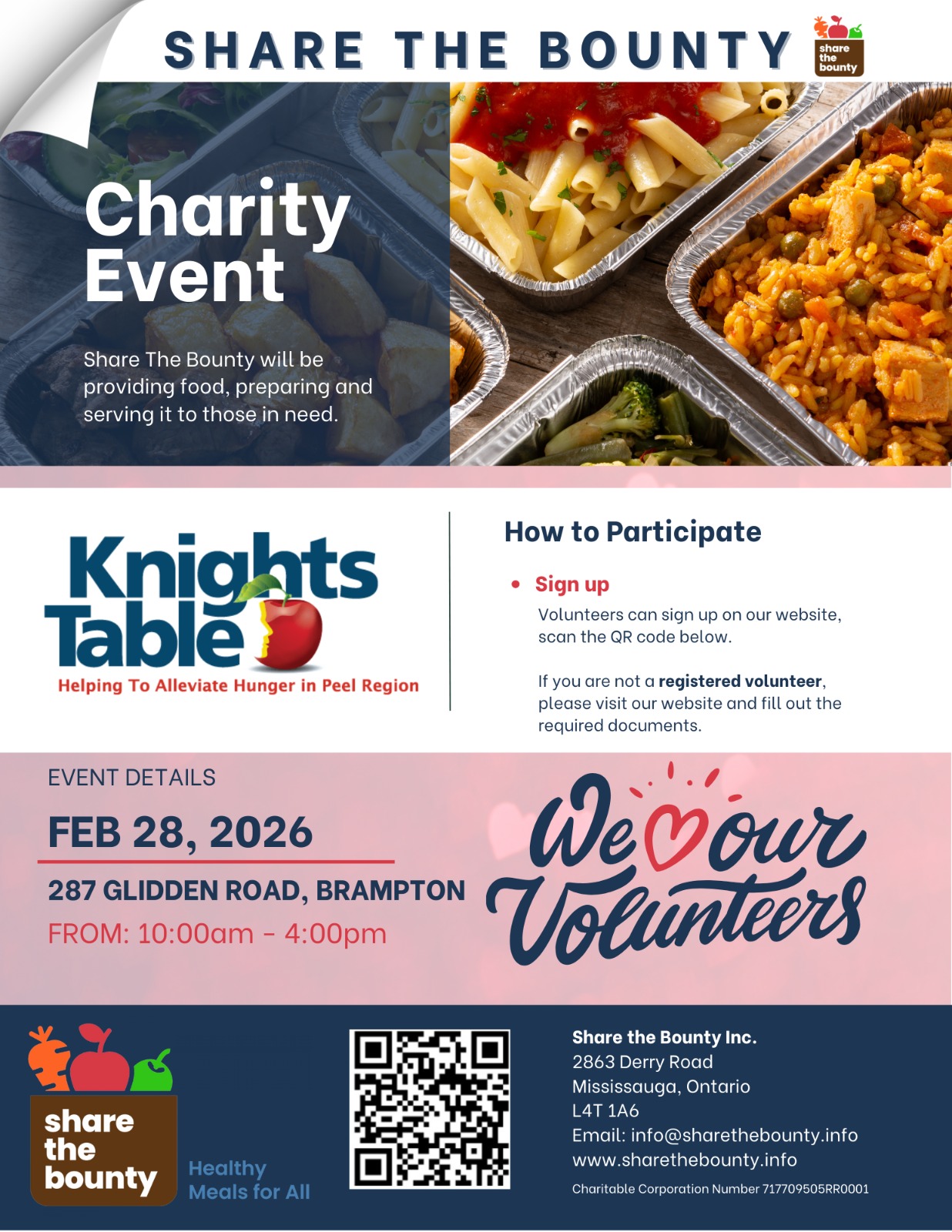 Providing Meals at the Knights Table